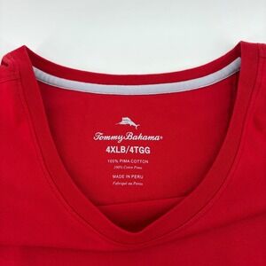 Tommy Bahama Mens 4XLB Red Pima Cotton Pocket T-Shirt Short Sleeve Marlin Logo
